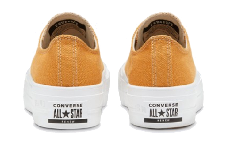 Женские кеды Converse Chuck Taylor All Star Platform Low (желтые) — фото 4