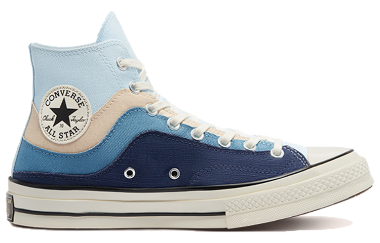 Кеды Converse Chuck 70 Chuck Taylor All Star (многоцветные) — Синий / тёмно-синий / бежевыйбелый — фото 2