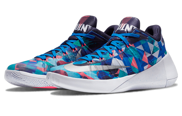 Мужские кроссовки Nike Hyperdunk 2015 Low (бело-синие) — фото 3