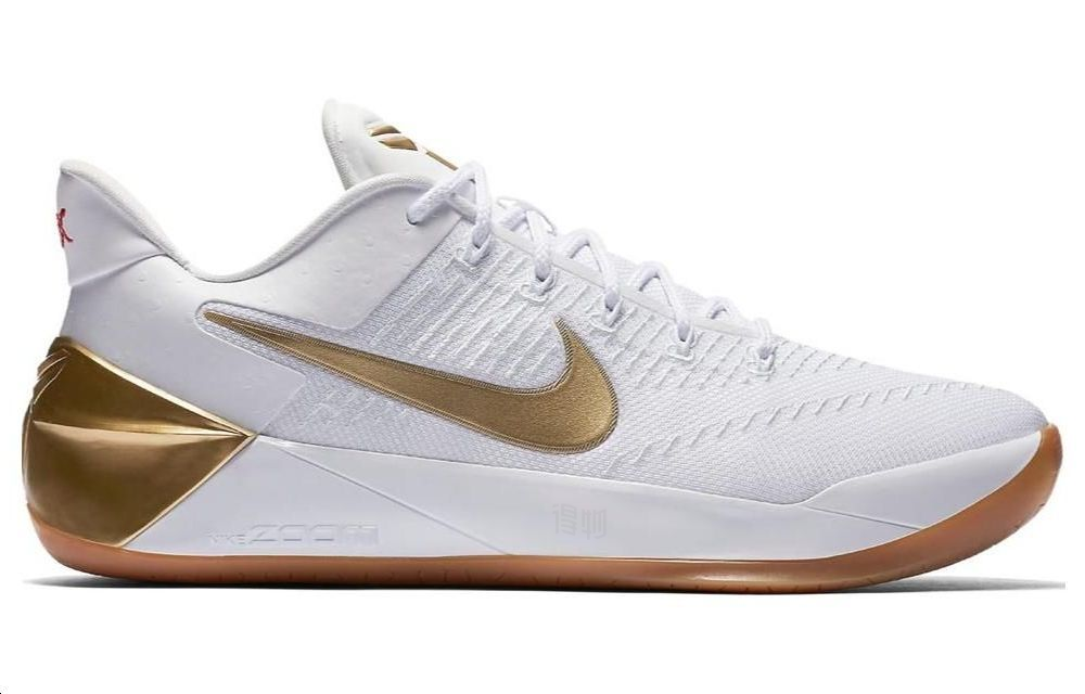 Мужские кроссовки Nike Kobe AD Big Stage Gold 12 (бело-золотые) — Белый / золотой — фото 2
