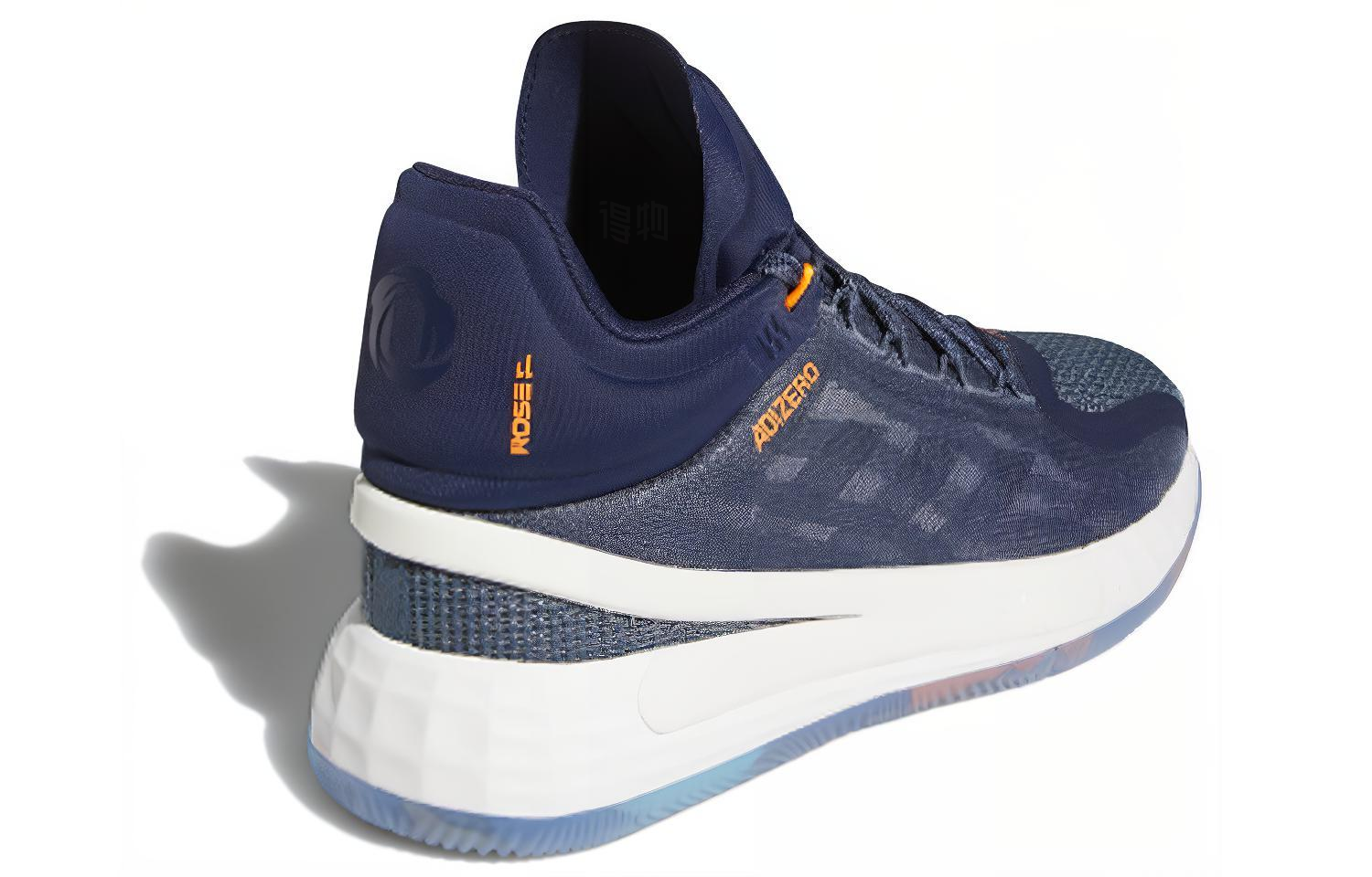 Мужские кроссовки adidas D rose 11 (синие) — 藏青蓝/遗迹蓝/信号橙 — фото 5