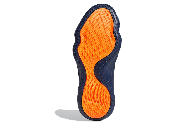 Мужские кроссовки adidas D lillard 7 (сине-оранжевые) — фото 6