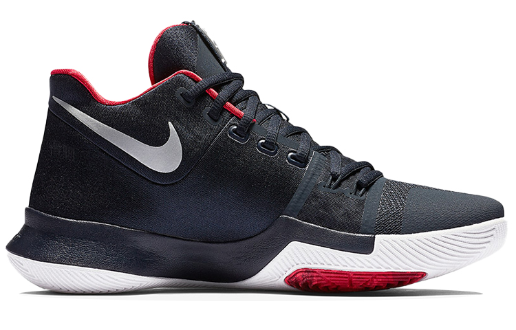 Мужские кроссовки Nike Kyrie 3 (черно-красный) — Чёрный / красный — фото 2