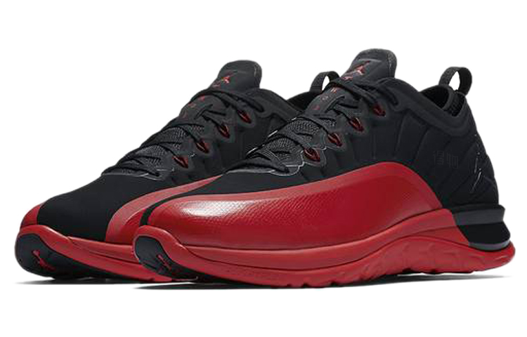 Мужские кроссовки Jordan Trainer Prime Flu Game (черно-красные) — фото 3