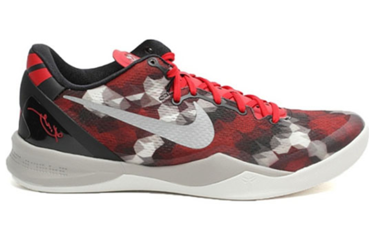 Мужские кроссовки Nike Kobe 8 Milk Snake OG (красно-белые) — фото 2