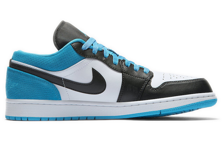 Мужские кроссовки Jordan Air Jordan 1 low“laser blue” (синий) — Чёрныйсиний — фото 2