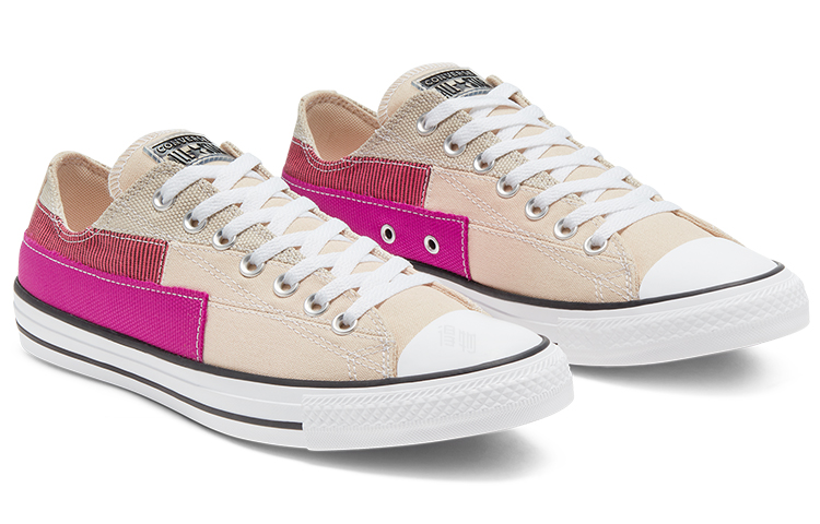 Кеды Converse Chuck Taylor All Star (белые с фиолетовым и красным) — Белый / фиолетовый / красный — фото 3