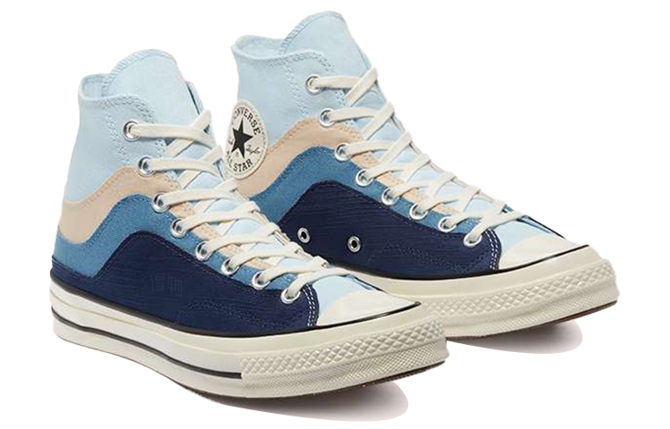 Кеды Converse Chuck 70 Chuck Taylor All Star (многоцветные) — Синий / тёмно-синий / бежевыйбелый — фото 3