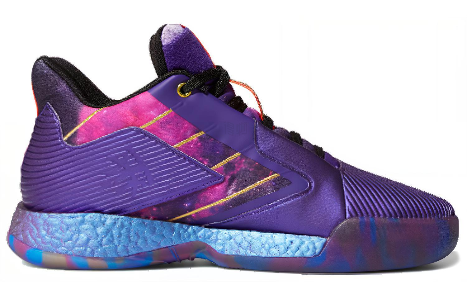 Мужские кроссовки adidas T-mac Millennium 2 (синие с принтом) — фото 2