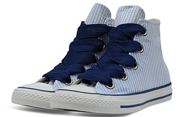 Женские кеды Converse Chuck Taylor All Star Big Eyelet Seersucher (синий) — фото 2