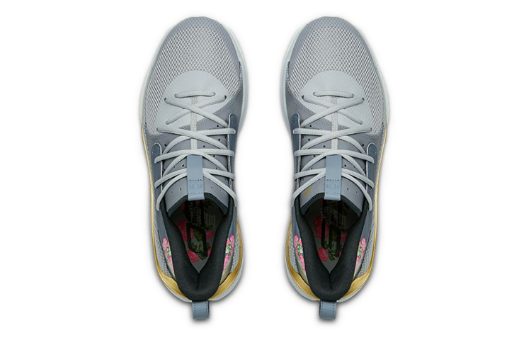 Кроссовки Under Armour Under Armour Curry 7 Floral Chinese New Year (2020) (серые) — 摩登灰 — фото 3