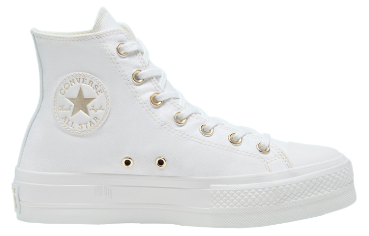 Женские кеды Converse Chuck Taylor All Star Platform High (белые) — фото 2