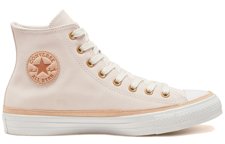 Кеды Converse Chuck Taylor All Star Vachetta Leather Trim (розовый / белый) — фото 2