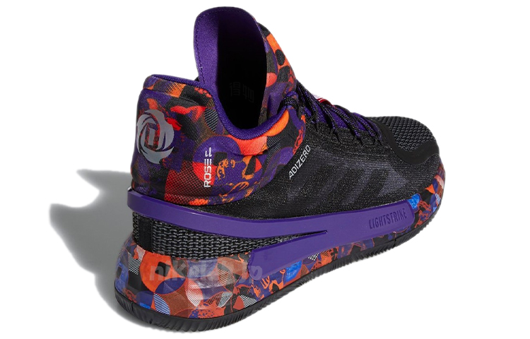 Мужские кроссовки adidas D Rose 11 (черно-фиолетово-оранжевые) — Чёрныйфиолетовыйоранжевый — фото 4