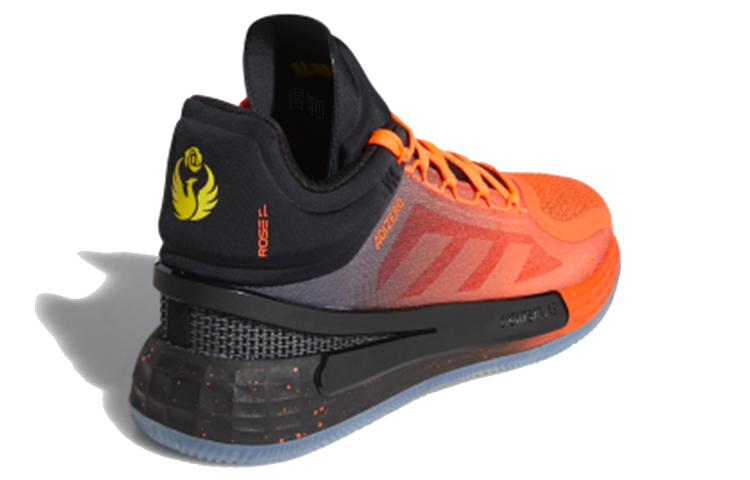 Мужские кроссовки adidas D rose 11 (черно-оранжевые) — фото 4