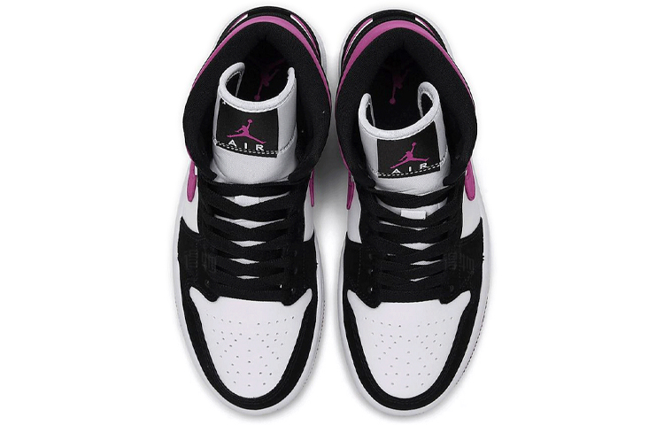 Женские кроссовки Jordan Air Jordan 1 Mid Magenta (черно-фиолетовые) — Чёрныйфиолетовый — фото 3