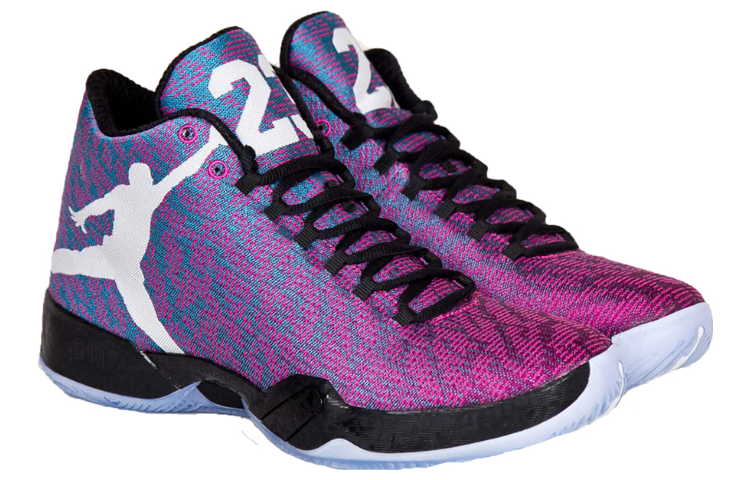 Мужские кроссовки Jordan Air Jordan 29 Riverwalk OG (фиолетовый) — 粉色/热带青/黑/白 — фото 3