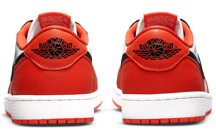 Кроссовки Jordan Air Jordan 1 retro low og "shattered backboard" (оранжевый / белый / черный) — Оранжевый / белый / чёрный — фото 5