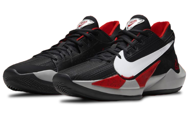 Мужские кроссовки Nike Freak 2 (черный / красный / белый) — Чёрный / красный / белый — фото 3