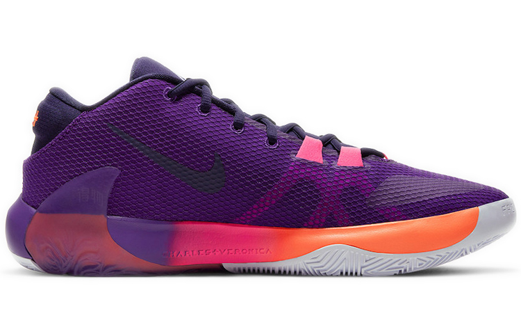 Кроссовки Nike Freak 1 (розово-фиолетовые) — Розовыйфиолетовый — фото 2