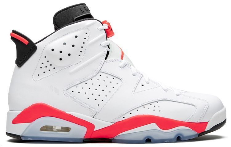Мужские кроссовки Jordan Air Jordan 6 Retro Infrared White (2014) (красно-белые) — фото 2