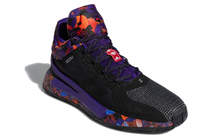 Мужские кроссовки adidas D Rose 11 (черно-фиолетово-оранжевые) — Чёрныйфиолетовыйоранжевый — фото 3