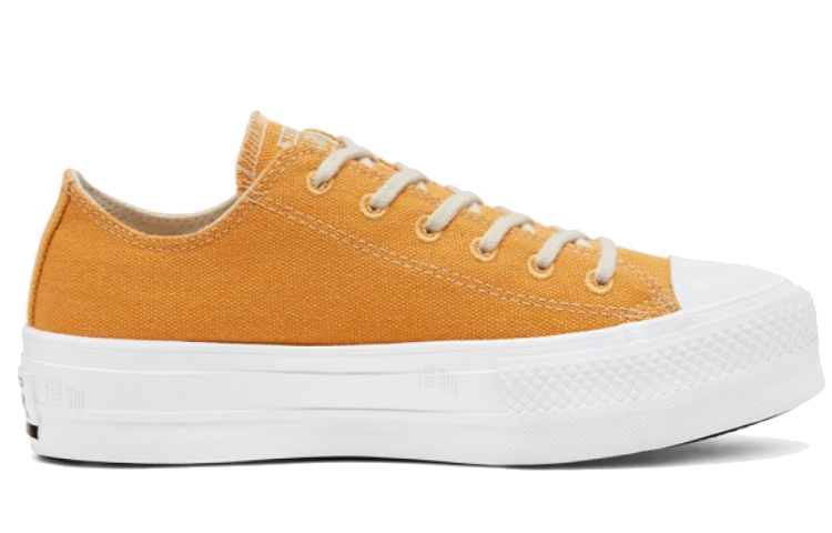 Женские кеды Converse Chuck Taylor All Star Platform Low (желтые) — фото 2