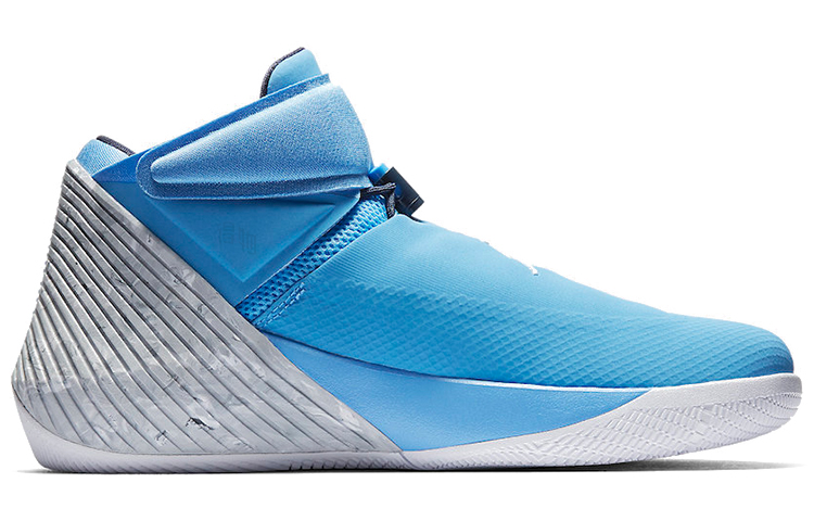 Мужские кроссовки Jordan Why Not Zer0.1 UNC OG (голубой) — 北卡蓝/白 — фото 2