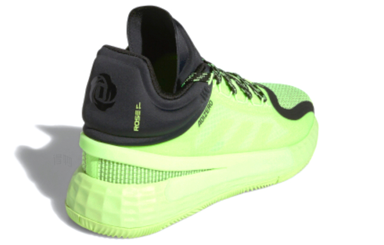Мужские кроссовки adidas D rose 11 (зелено-черные) — фото 4