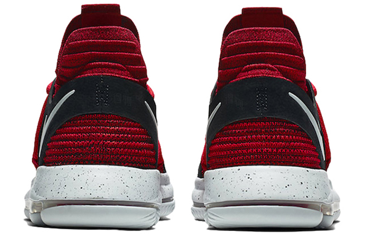 Мужские кроссовки Nike KD 10 (красный / белый / черный) — Красный / белый / чёрный — фото 4