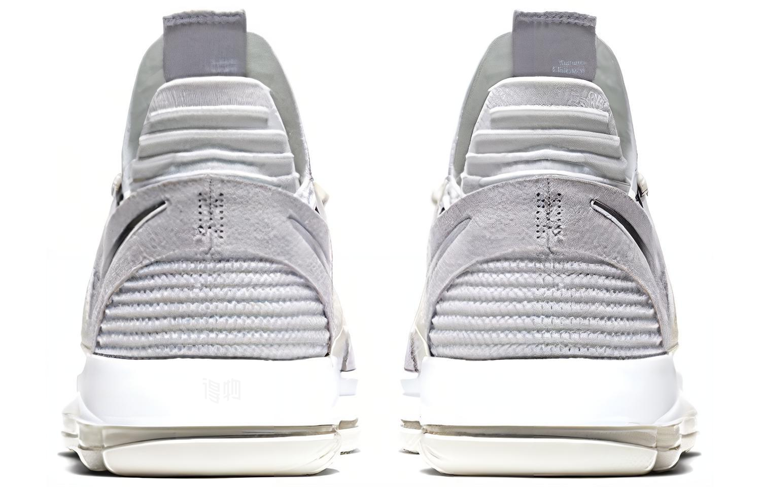 Мужские кроссовки Nike KD 10 (белый) — 白色/白金色/铬黄 — фото 5