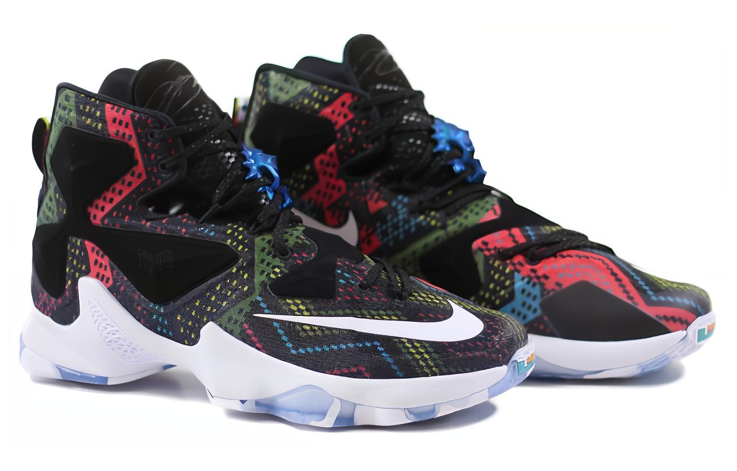 Мужские кроссовки Nike Lebron 13 2016 (черный) — 多/彩色/黑/白 — фото 2