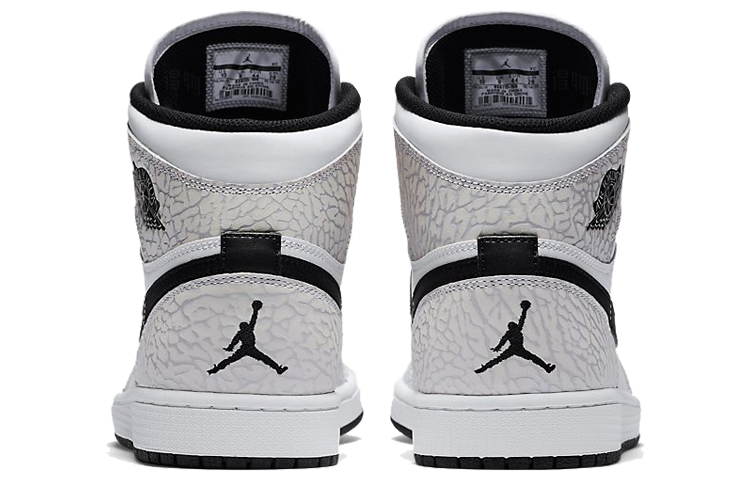 Мужские кроссовки Jordan Air Jordan 1 Retro (серо-белые) — фото 5