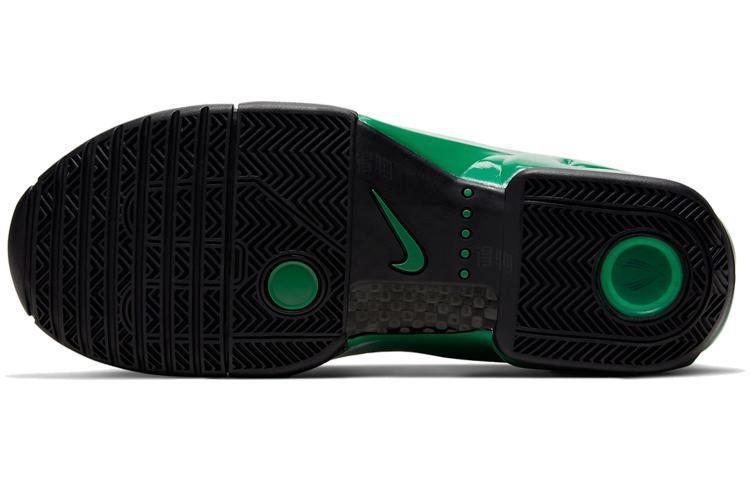 Мужские кроссовки Nike Air Flightposite 2 (черно-зеленые) — Чёрныйзелёный — фото 6