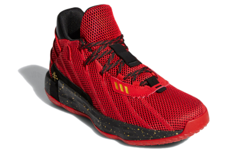 Мужские кроссовки adidas D lillard 7 Dame 7 GCA "CNY" (красно-черно-желтые) — Красный / чёрный / жёлтый — фото 3