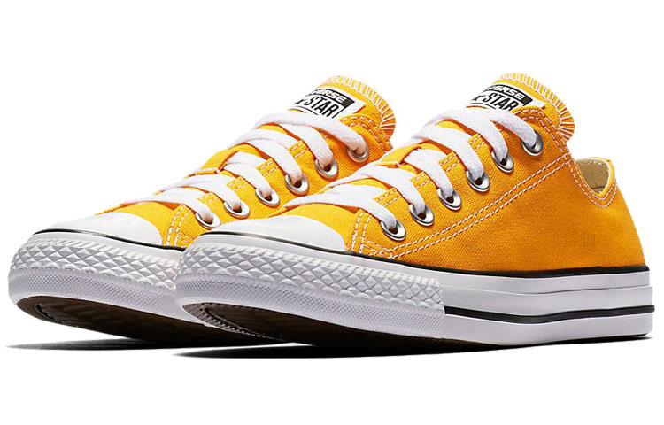 Кеды Converse Chuck Taylor All Star Seasonal Color Low Top (желто-белые) — Жёлтый / белый — фото 3