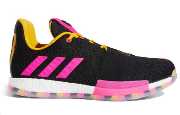 Мужские кроссовки adidas Harden Vol.3 (черный / розовый) — Чёрный / розовый — фото 2