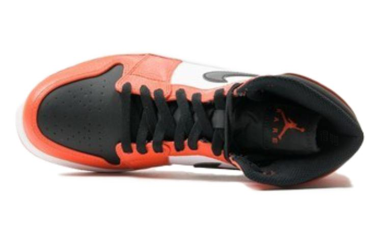 Кроссовки Jordan Air Jordan 1 Retro Rare Air Max Orange (оранжево-белые) — 亮橙/黑 — фото 4