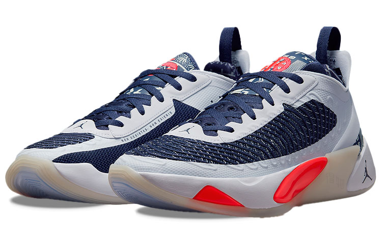 Мужские кроссовки Jordan Jordan Luka 1 1 Quai 54 (сине-серые) — фото 3