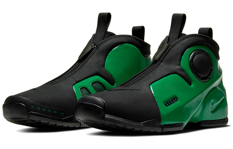 Мужские кроссовки Nike Air Flightposite 2 (черно-зеленые) — Чёрныйзелёный — фото 3
