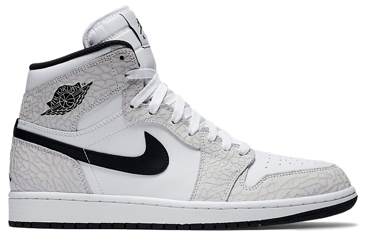 Мужские кроссовки Jordan Air Jordan 1 Retro (серо-белые) — фото 2