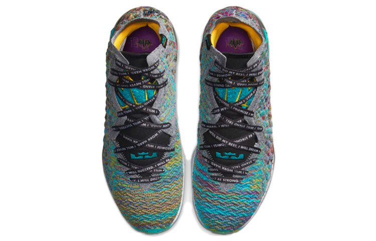 Кроссовки Nike Lebron 17 "I Promise" 17 (серо-зеленые) — Серыйзелёный — фото 3