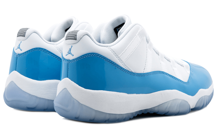Мужские кроссовки Jordan Air Jordan 11 Retro Low (бело-голубые) — фото 4