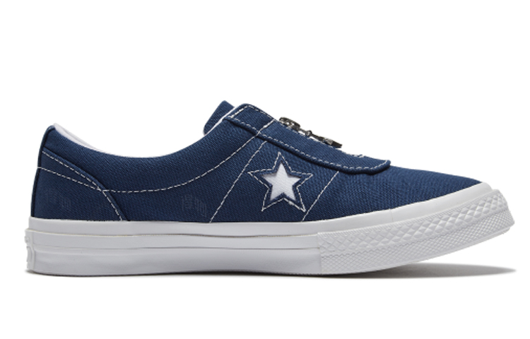 Женские кеды Converse Canvas Low (темно-синие) — фото 2