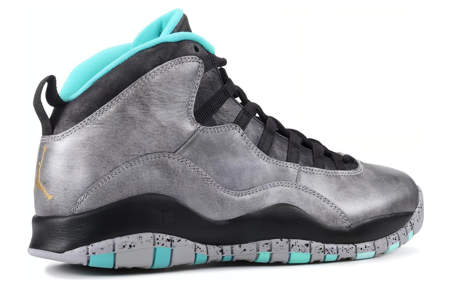 Мужские кроссовки Jordan Air Jordan 10 Retro Lady of Liberty (серо-черные) — фото 3