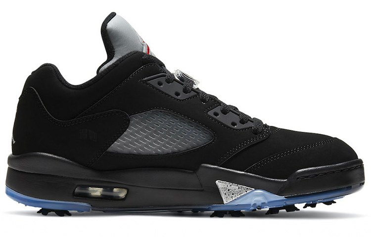 Мужские кроссовки Jordan Air Jordan 5 Low Golf (черно-серебристые) — фото 2