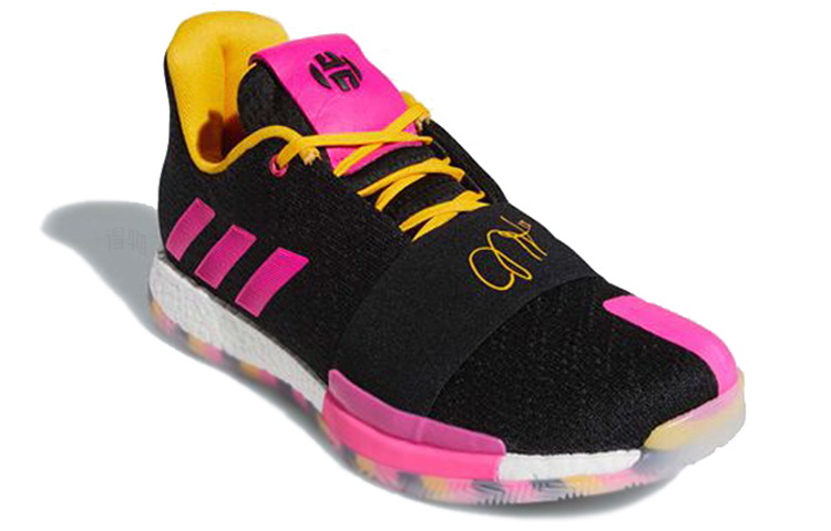 Мужские кроссовки adidas Harden Vol.3 (черный / розовый) — Чёрный / розовый — фото 3