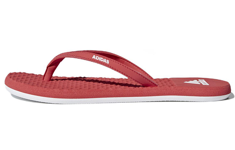 Adidas Eezay Soft Thong Sandals Casual Sports Slippers Red Women's