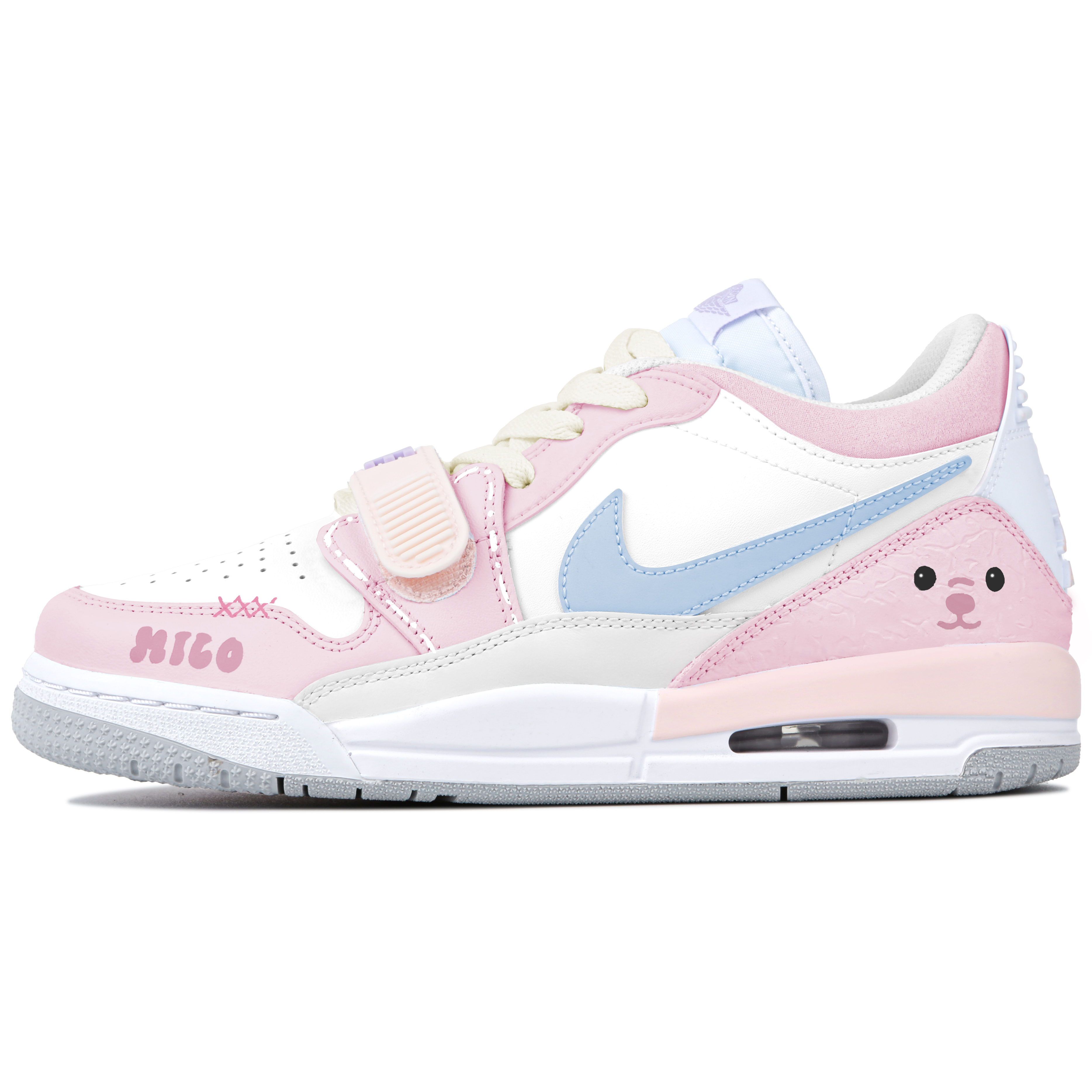 Jordan Legacy 312 Abrasion Resistant Low top Vintage Basketball Shoes Unisex Pink