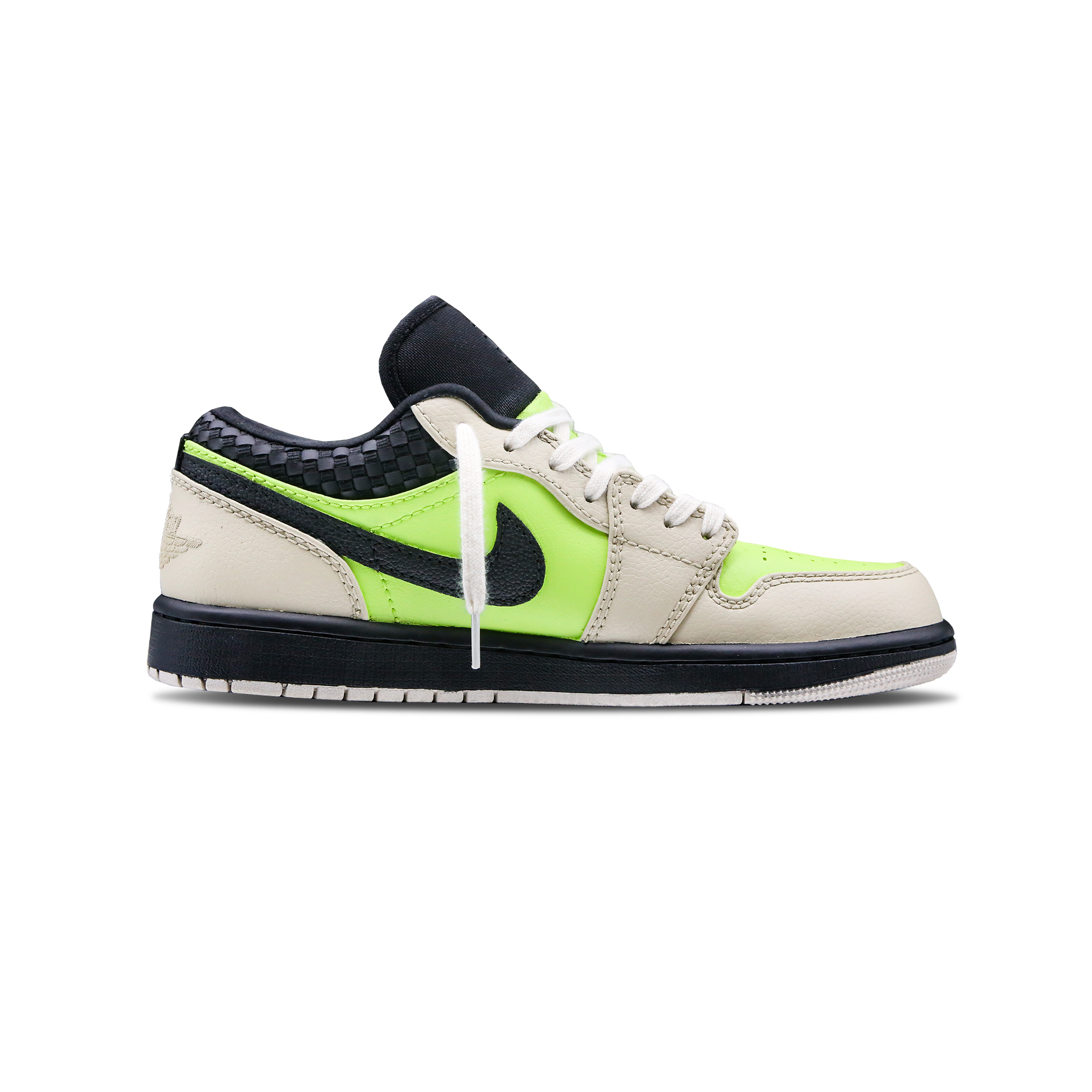 Jordan Air Jordan 1 Low ‘Bright Cactus’ Low top Vintage Basketball Shoes Women’s Beige Black Green